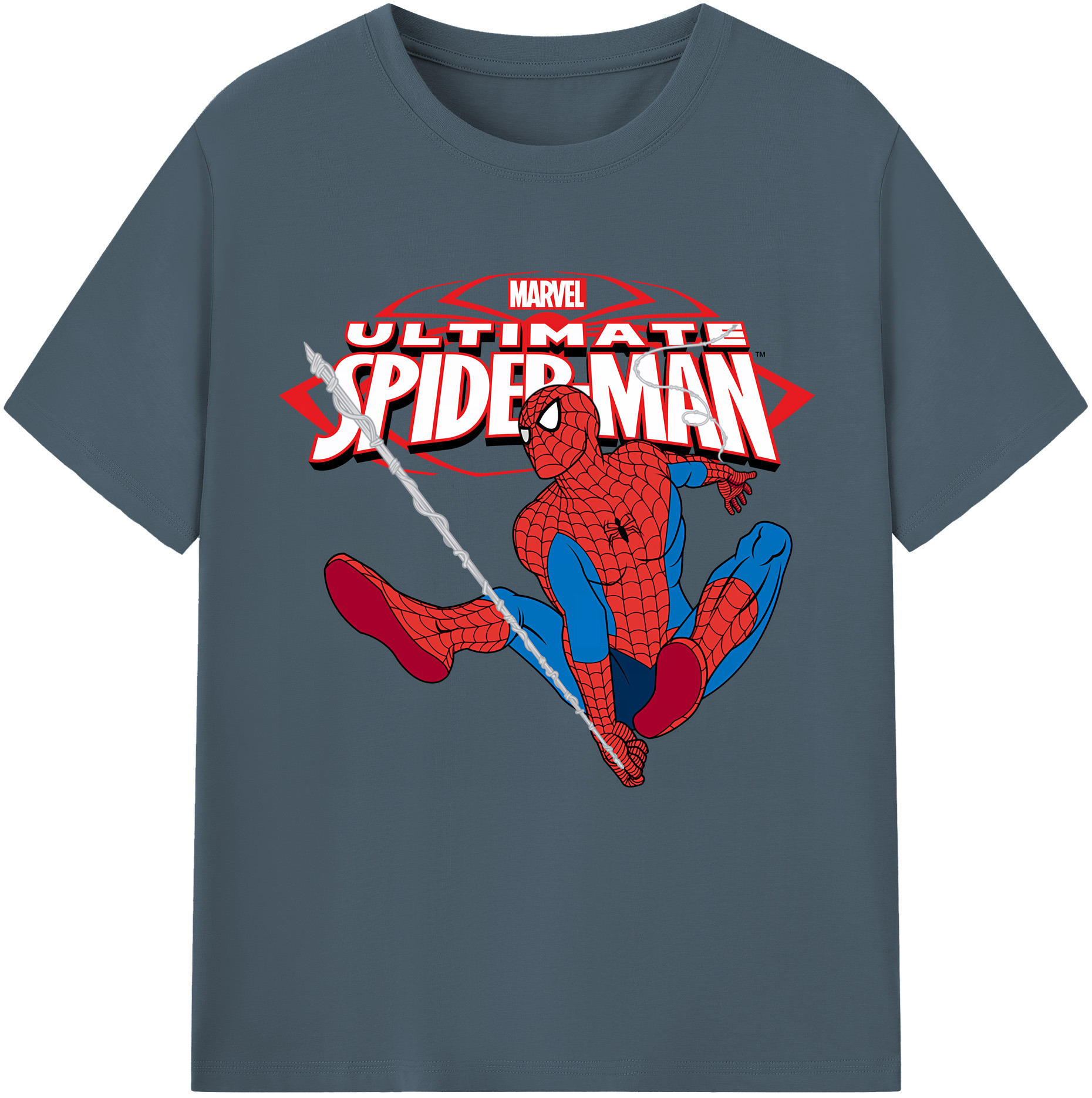 （画像用） Spider Man スパイダーマン 綿100％半袖Tシャツ（フロントプリント）